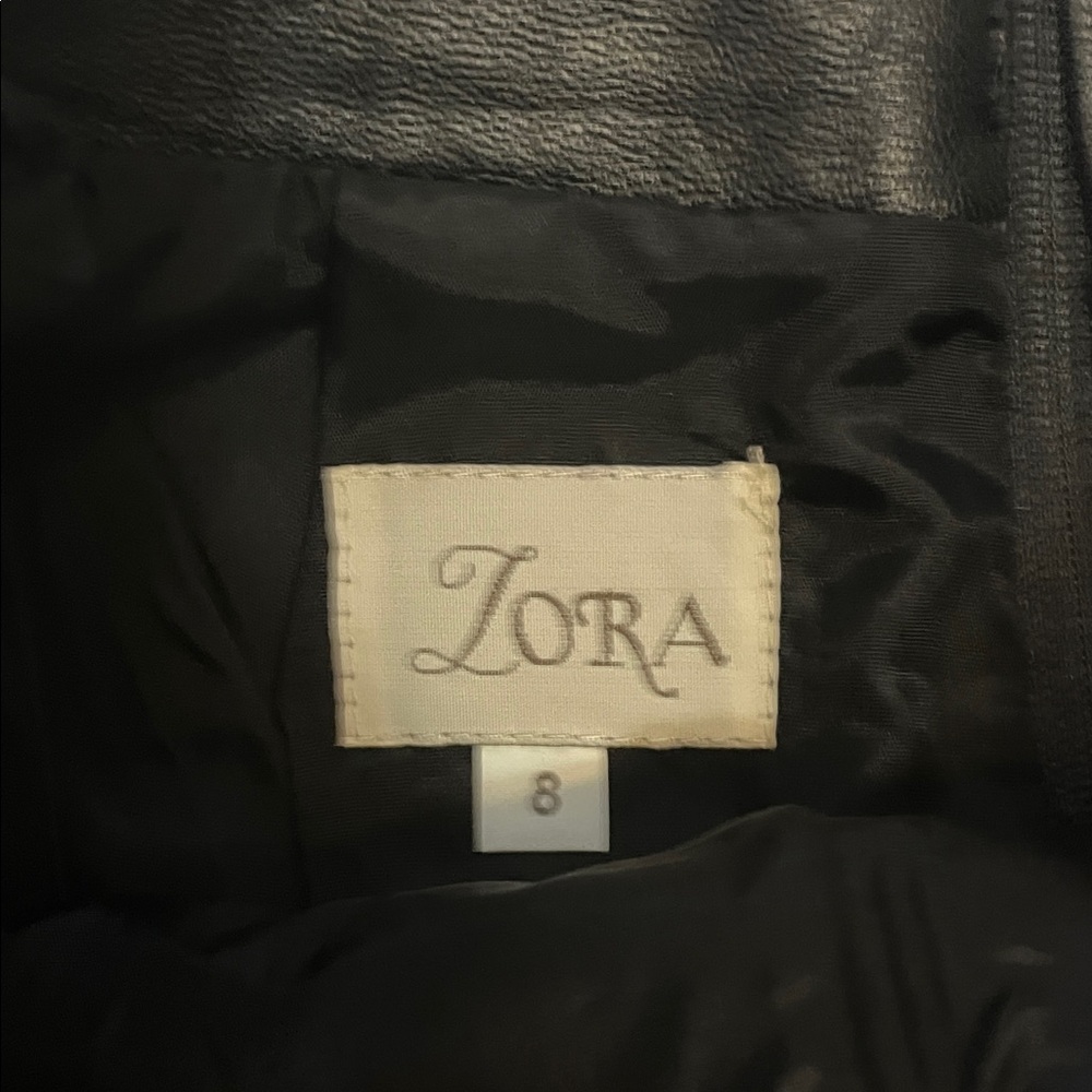 Vintage Lora Genuine Black Leather Skirt - Picture 5 of 8